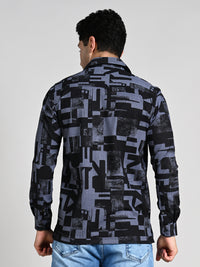 Killer Men Black Printed Straight Fit Shirts