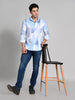 Killer Men Blue Printed Slim Fit Shirts