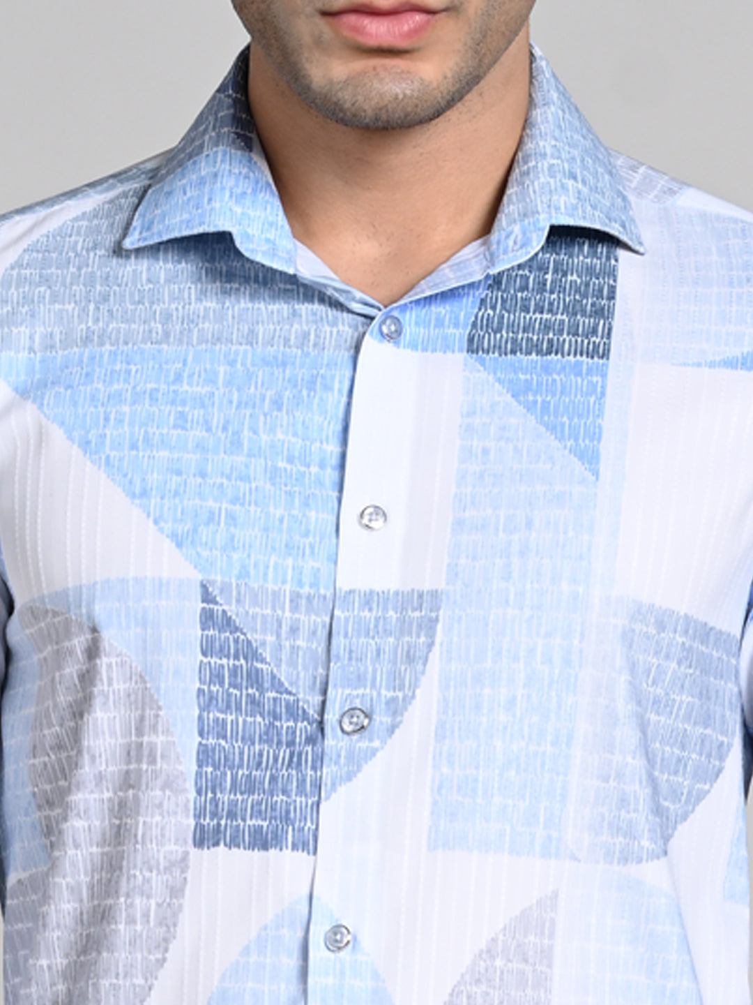 Killer Men Blue Printed Slim Fit Shirts