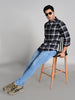 Killer Men Black Checks Straight Fit Shirts
