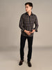 Killer Men Blue Checks Slim Fit Shirts