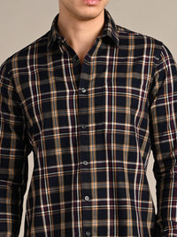 Killer Men Blue Checks Slim Fit Shirts