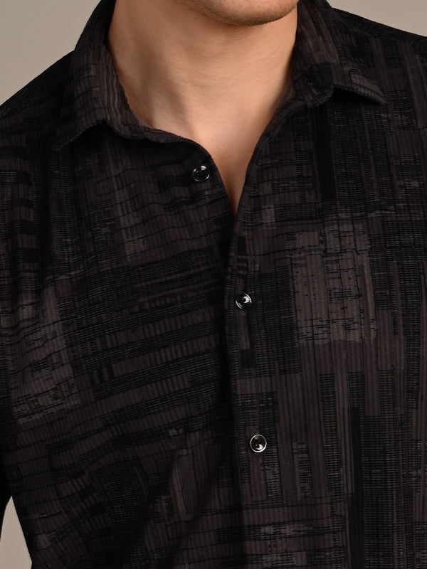 Killer Men Grey Printed Straight Fit Shirts