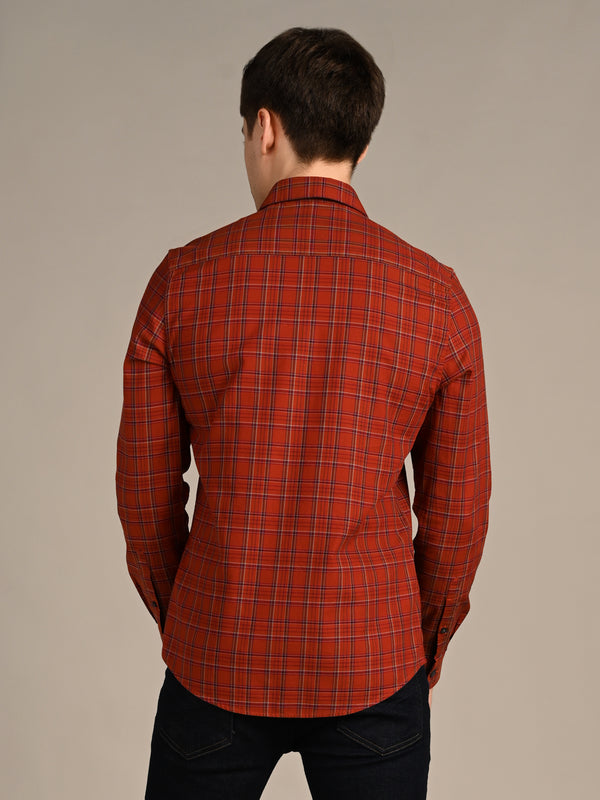 Killer Men Brick Checks Slim Fit Shirts