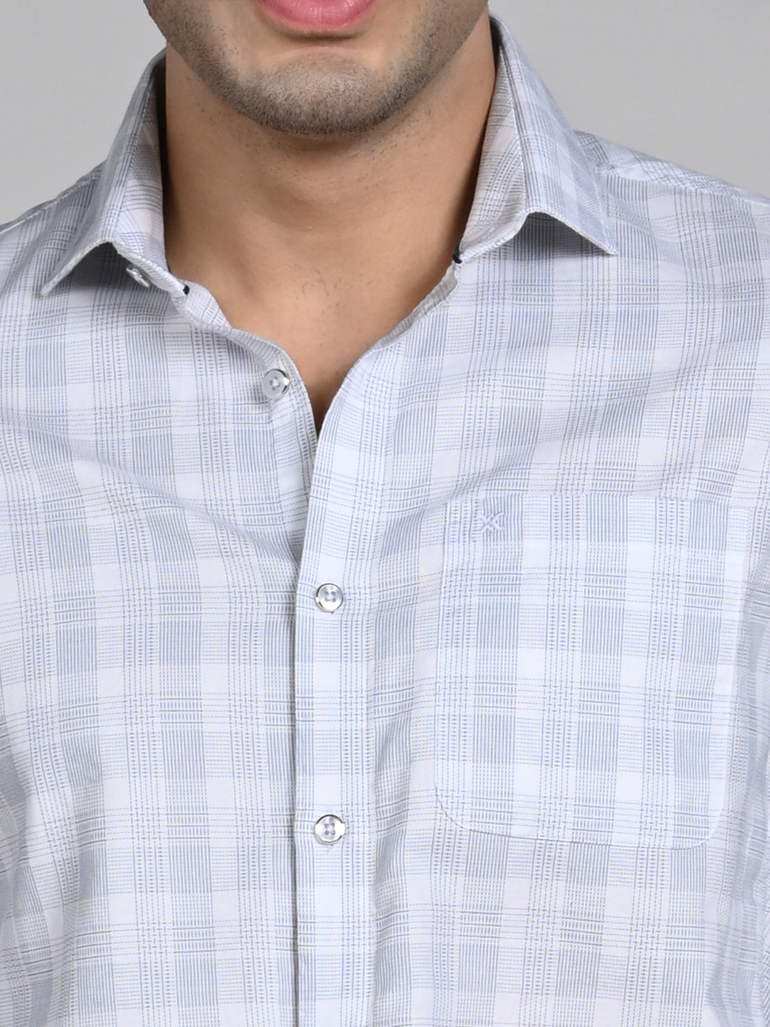 Killer Men White Checks Slim Fit Shirts
