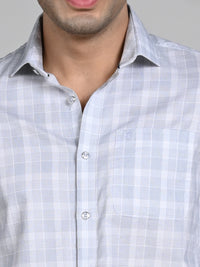 Killer Men White Checks Slim Fit Shirts