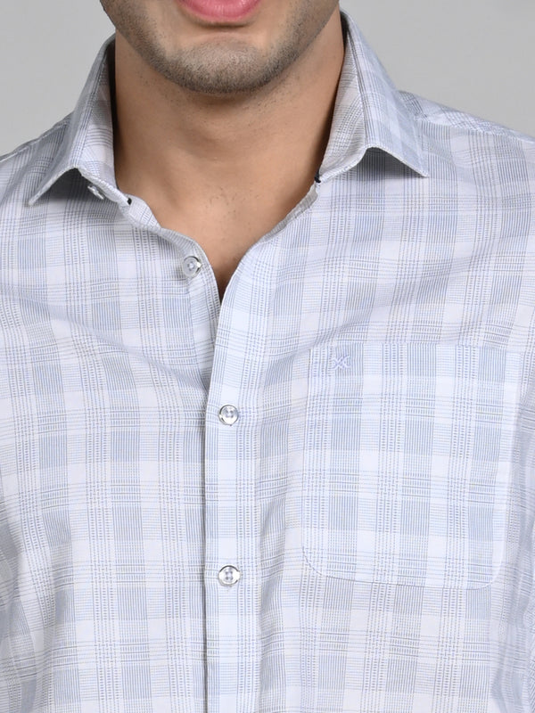 Killer Men White Checks Slim Fit Shirts