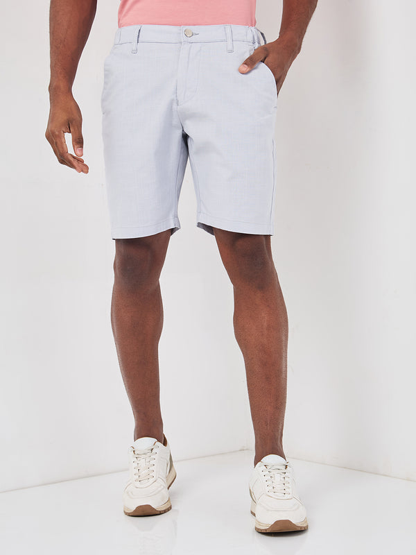 Killer Men Light Blue Solid Shorts