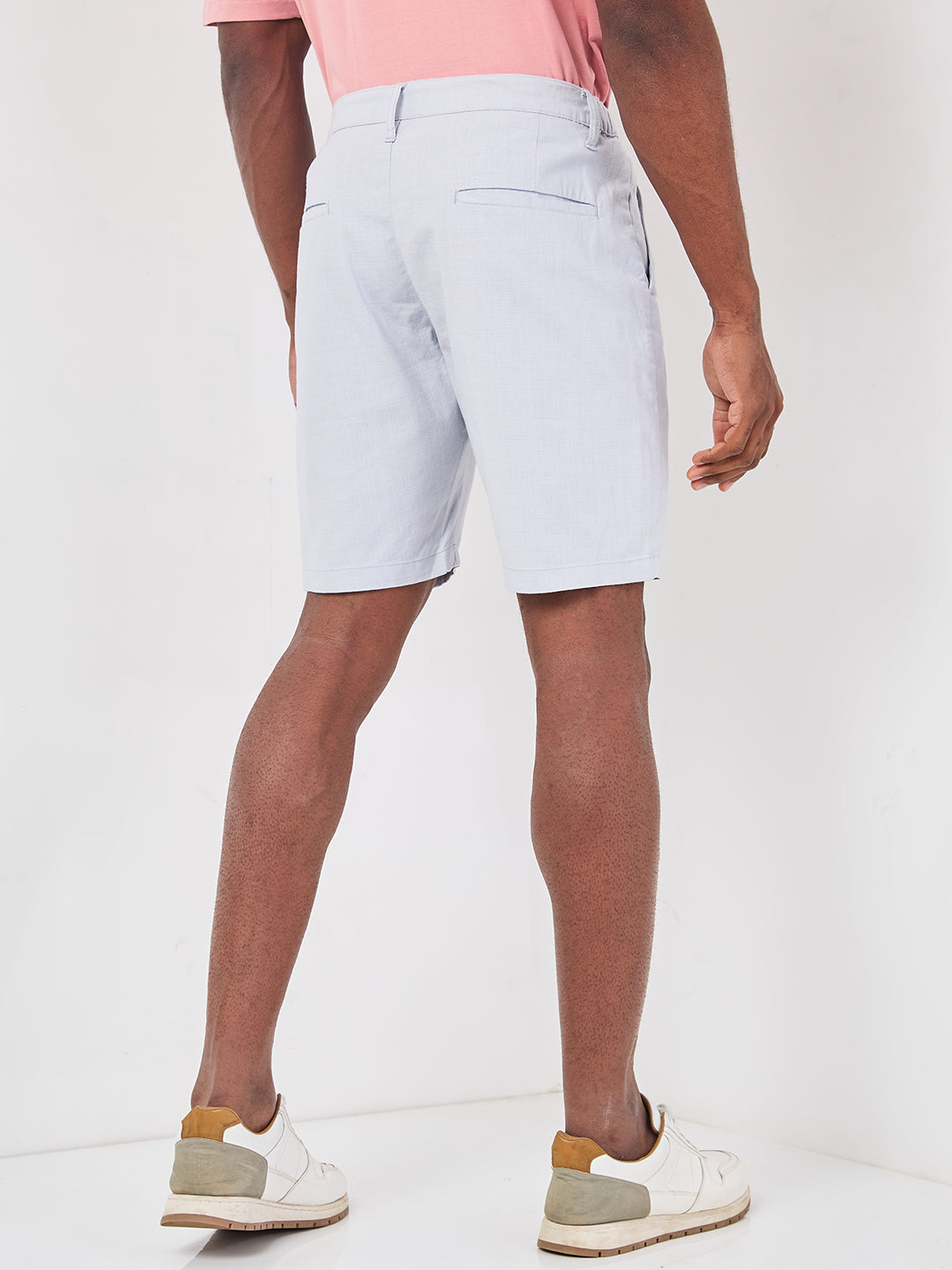Killer Men Light Blue Solid Shorts