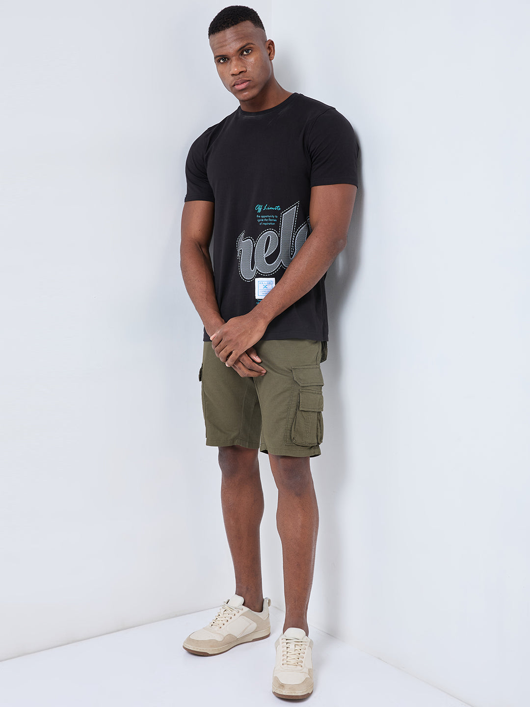 Killer Men Olive Solid Shorts