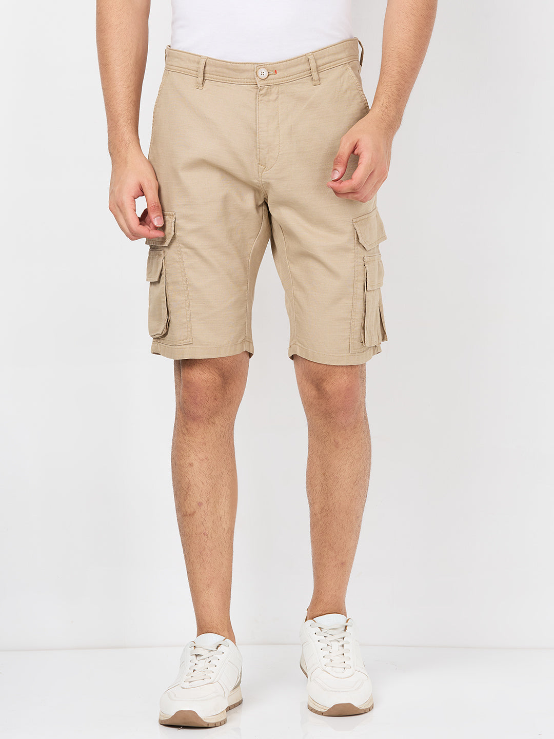 Killer Men Khaki Solid Shorts