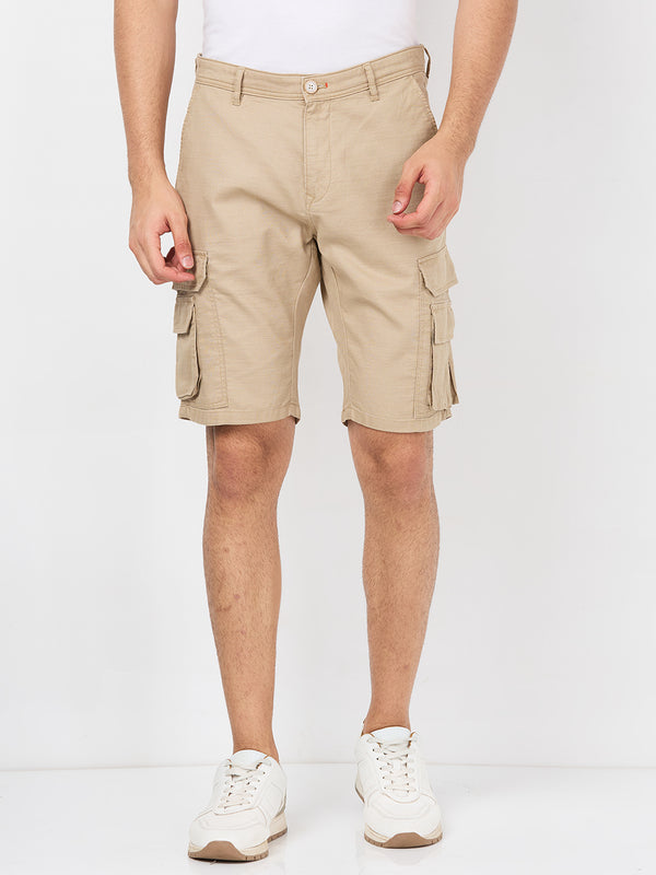 Killer Men Khaki Solid Shorts