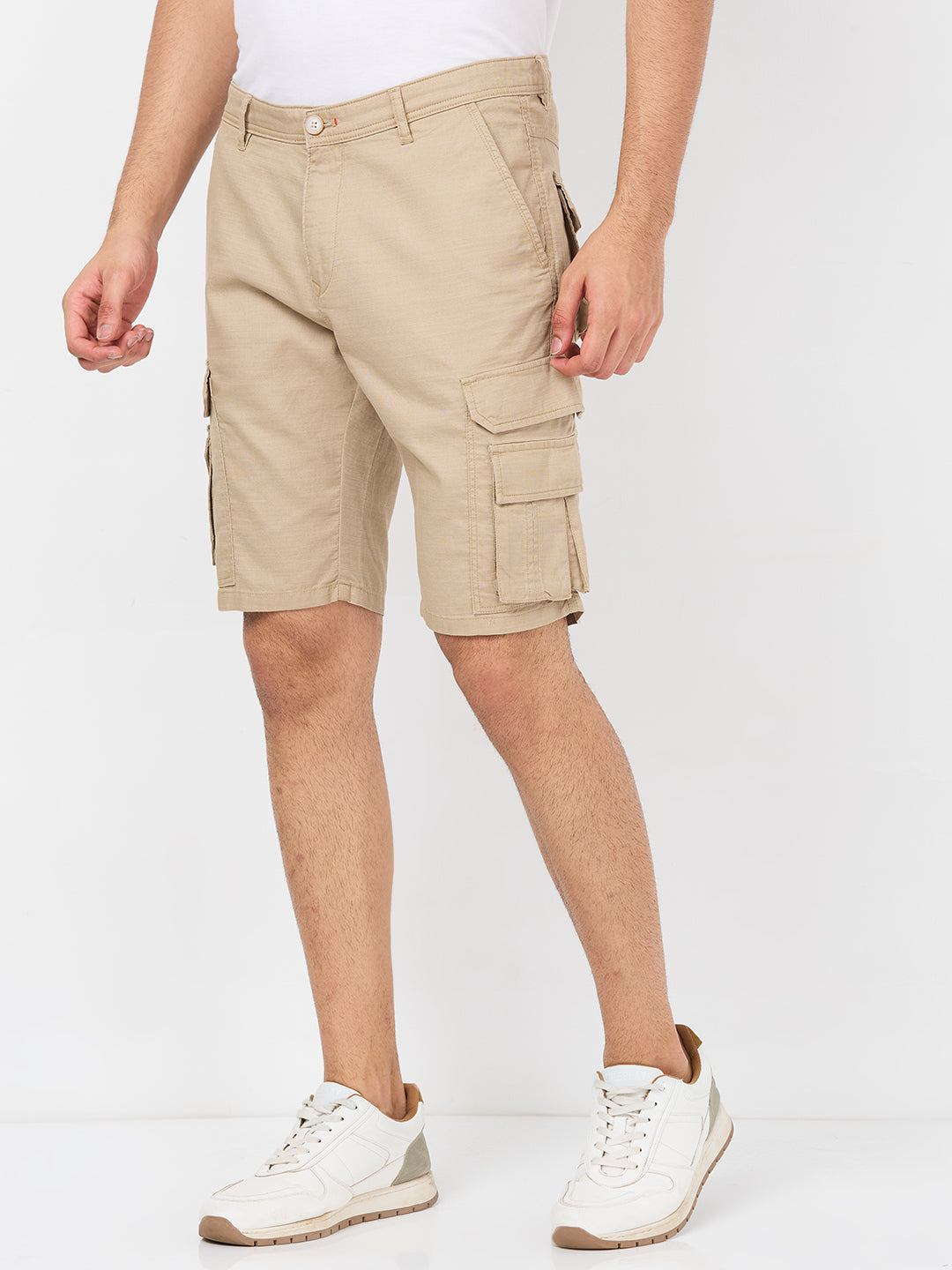 Killer Men Khaki Solid Shorts
