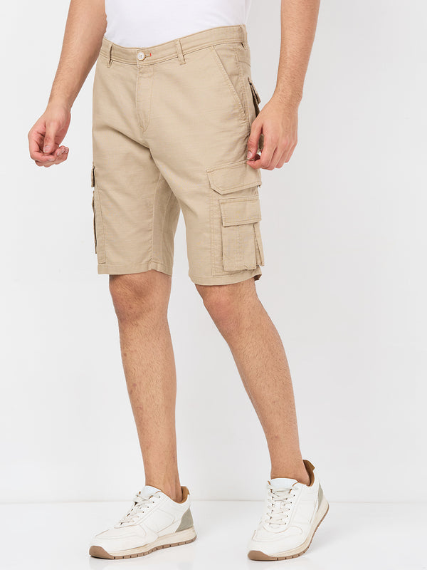 Killer Men Khaki Solid Shorts