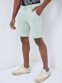 Killer Men Light Green Solid Shorts