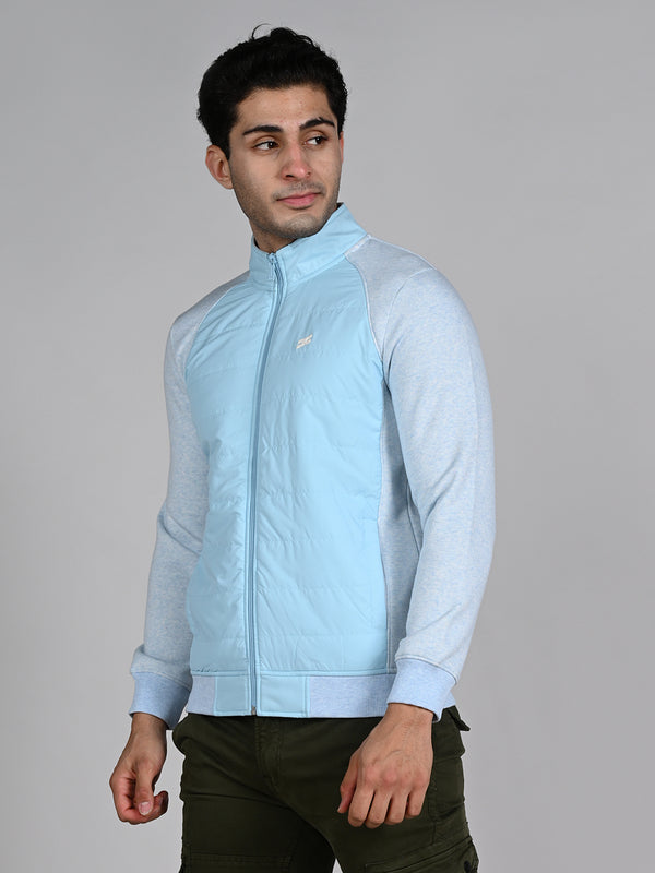 Killer Men High Neck Light Blue Sweat Shirts