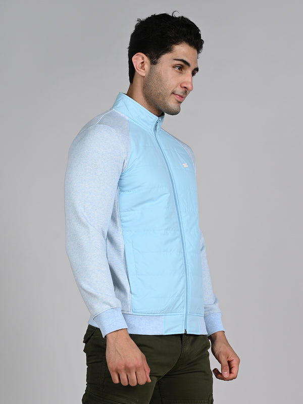 Killer Men High Neck Light Blue Sweat Shirts