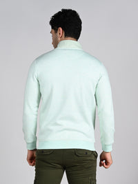 Killer Men High Neck Light Green Sweat Shirts