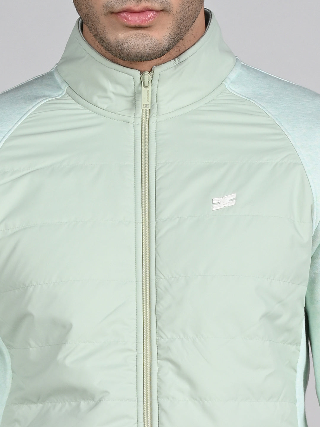 Killer Men High Neck Light Green Sweat Shirts