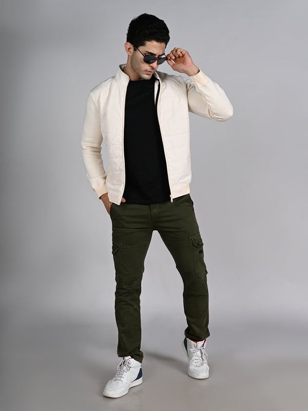 Killer Men High Neck Beige Sweat Shirts