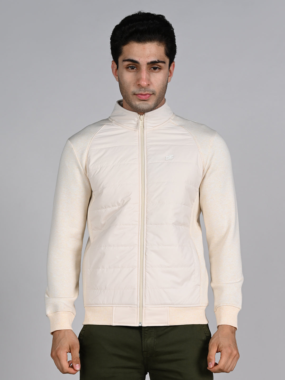 Killer Men High Neck Beige Sweat Shirts