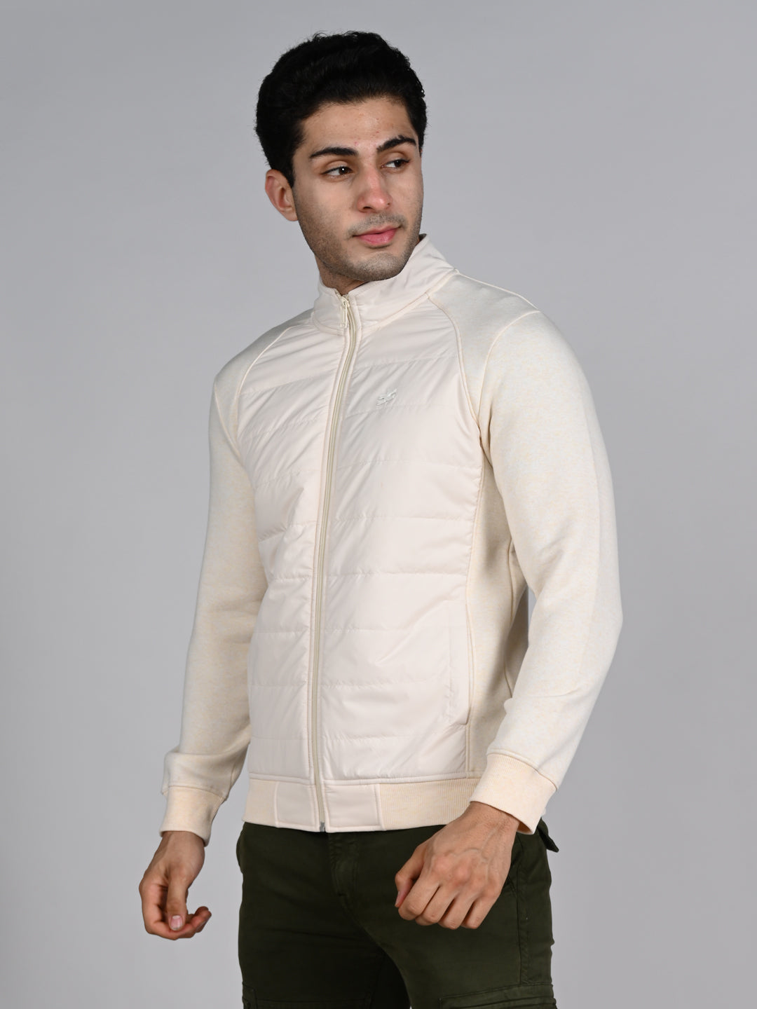 Killer Men High Neck Beige Sweat Shirts