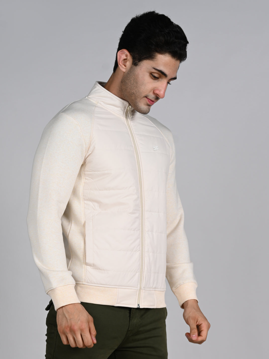 Killer Men High Neck Beige Sweat Shirts