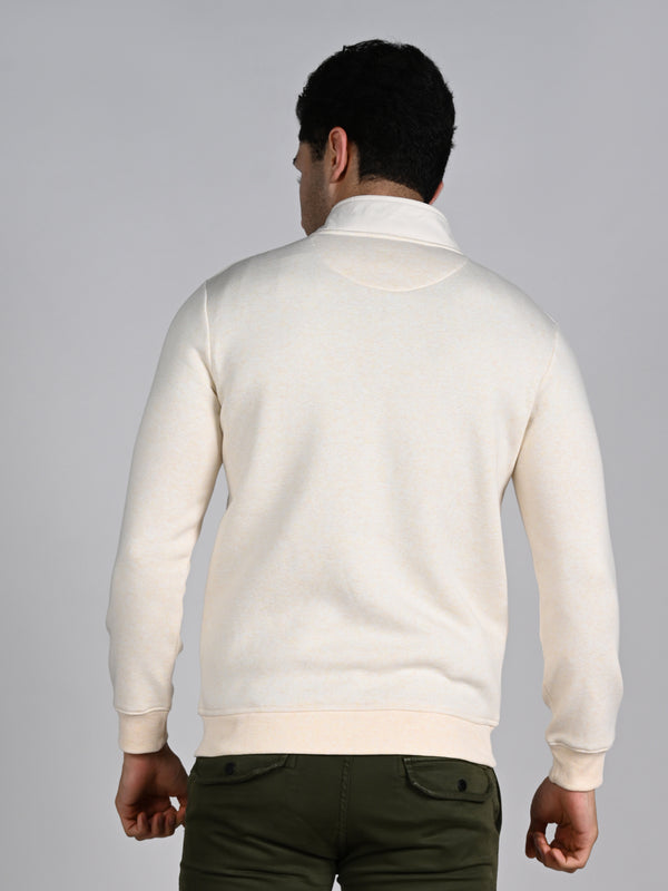 Killer Men High Neck Beige Sweat Shirts