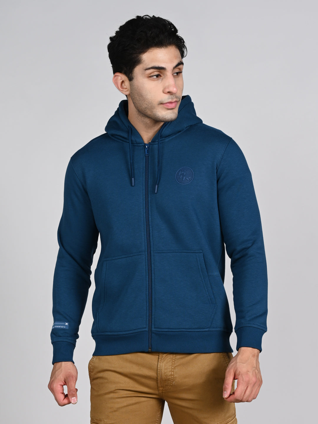 Killer Men Teal Blue Hooded Sweat Shirts