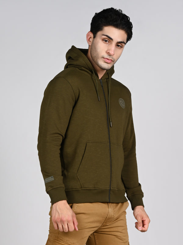 Killer Men Olive Hooded Sweat Shirts