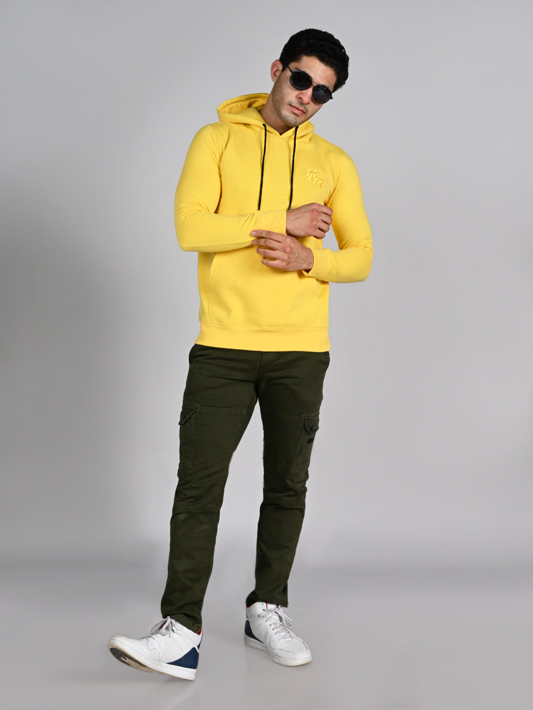 Killer Men Yellow Hooded Sweat Shirts