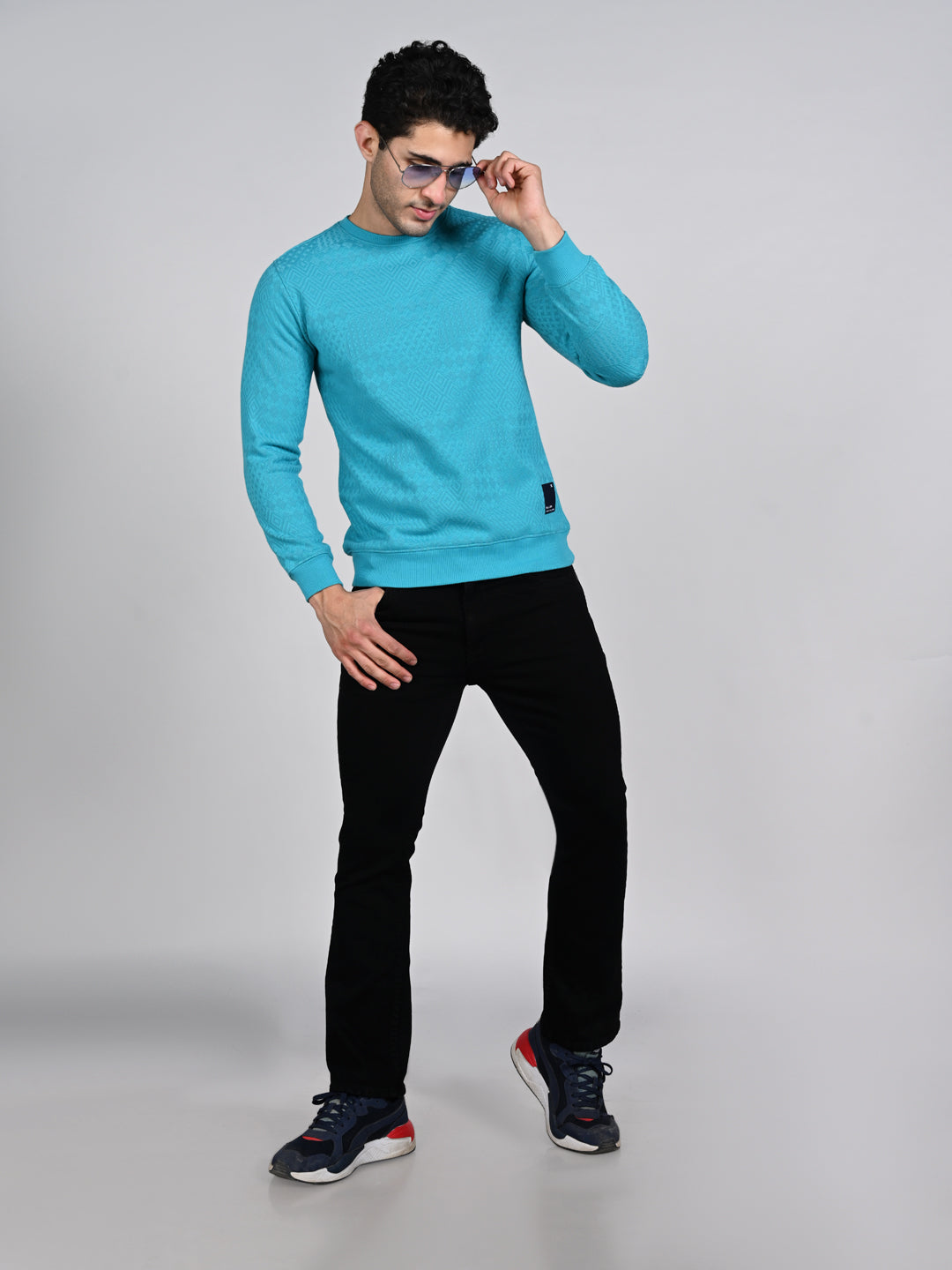 Killer Men Turquoise Blue Sweat Shirts