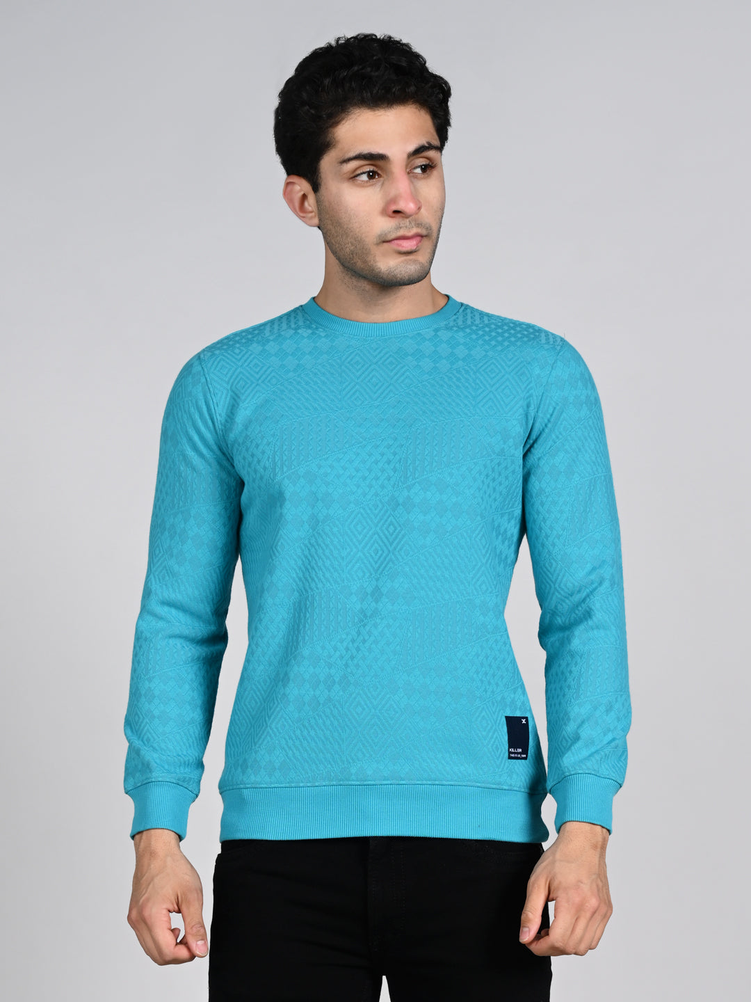 Killer Men Turquoise Blue Sweat Shirts