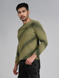 Killer Men Olive Printed Sweat Shirts
