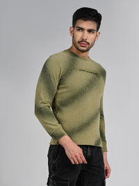 Killer Men Olive Printed Sweat Shirts