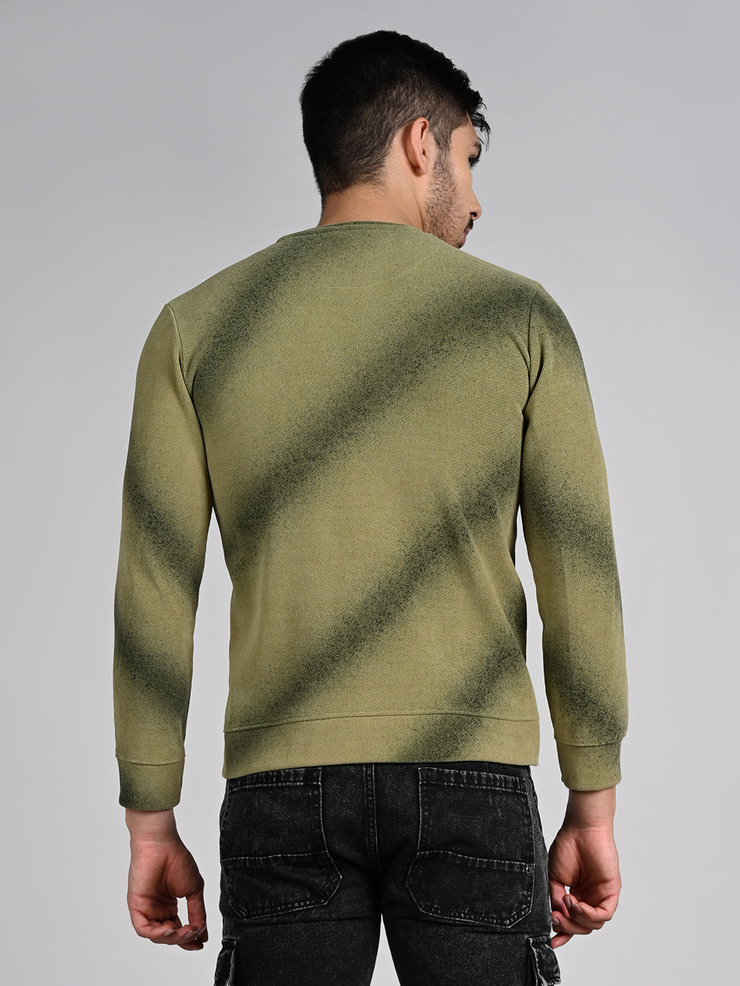 Killer Men Olive Printed Sweat Shirts