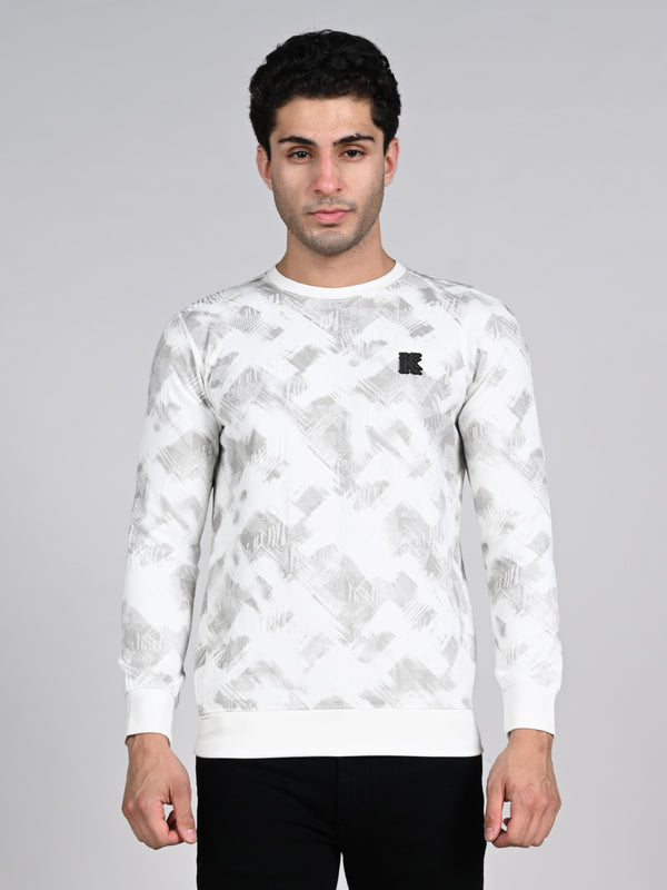 Killer Men White Printed Sweat Shirts