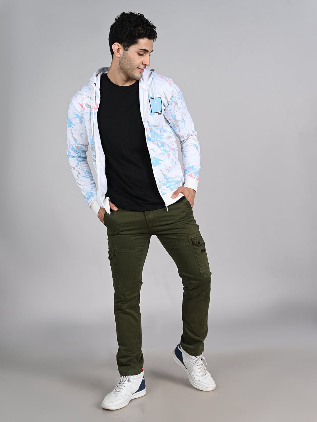 Killer Men White Hooded Sweat Shirts
