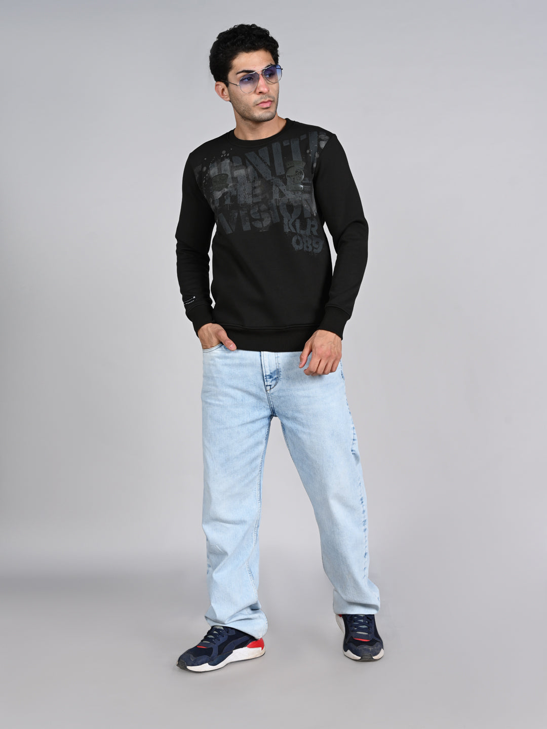 Killer Men Olive Printed Sweat Shirts