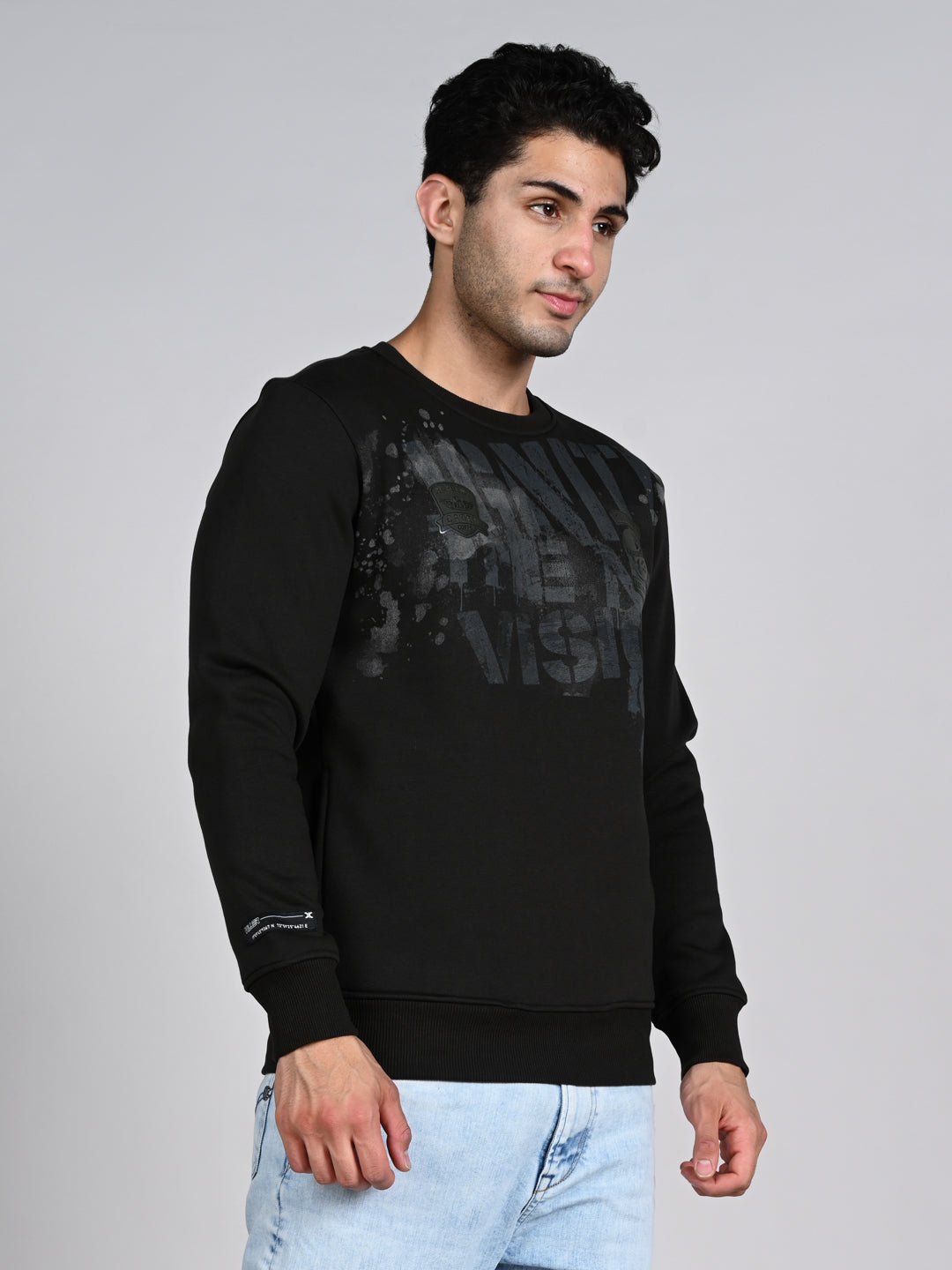 Killer Men Olive Printed Sweat Shirts
