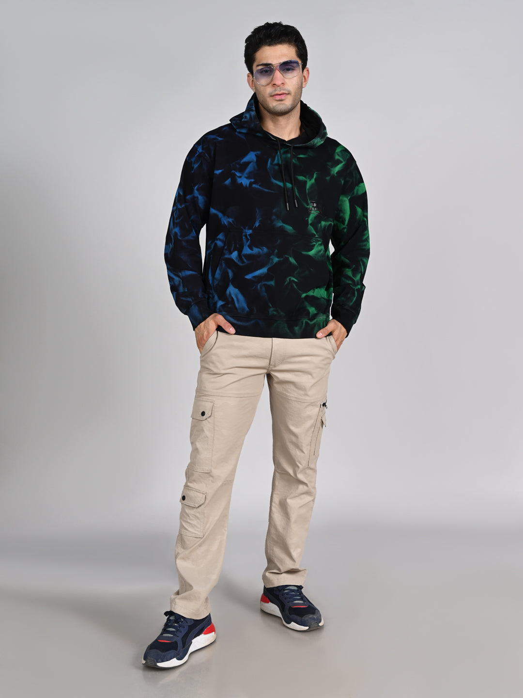 Killer Men Blue Hooded Sweat Shirts