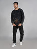 Killer Men Balck Printed Sweat Shirts