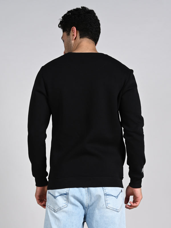 Killer Men Balck Printed Sweat Shirts