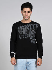 Killer Men Balck Printed Sweat Shirts