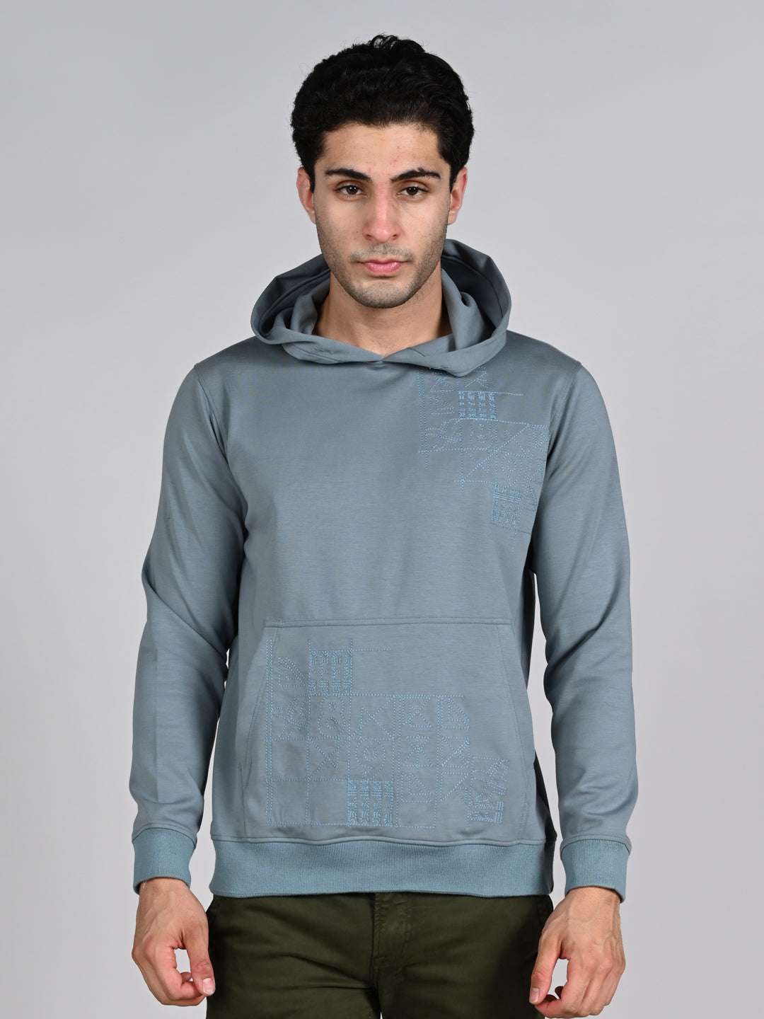 Killer Men Blue Hooded Sweat Shirts
