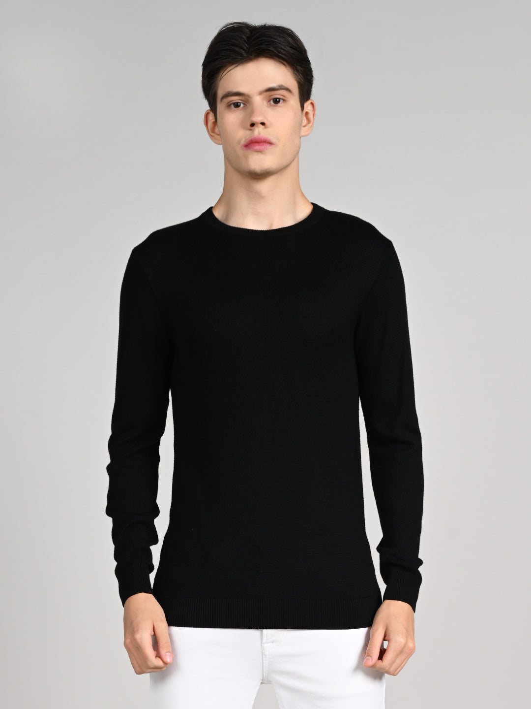 Killer Men Round Neck Balck Sweaters