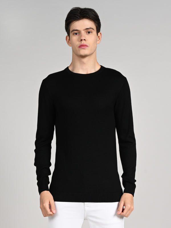 Killer Men Round Neck Balck Sweaters