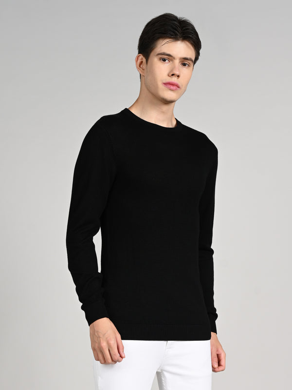 Killer Men Round Neck Balck Sweaters