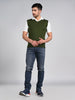 Killer Men V Neck Sleeveless Olive Sweaters