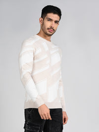 Killer Men Round Neck Khaki Sweaters